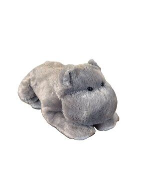Tiger Tale Toys Lifelike 12" Gray Hippo Plush Animal Realistic Stuffed Toy